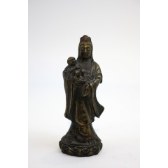 18th 19th century Chinese bronze Guanyin